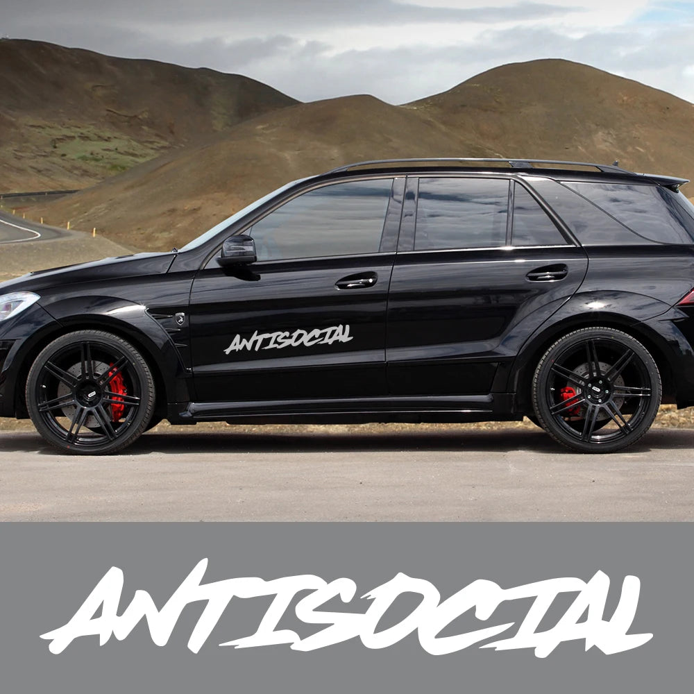 Pegatina Antisocial – Estilo Creativo para Parabrisas o Carrocería (Vinilo Universal)