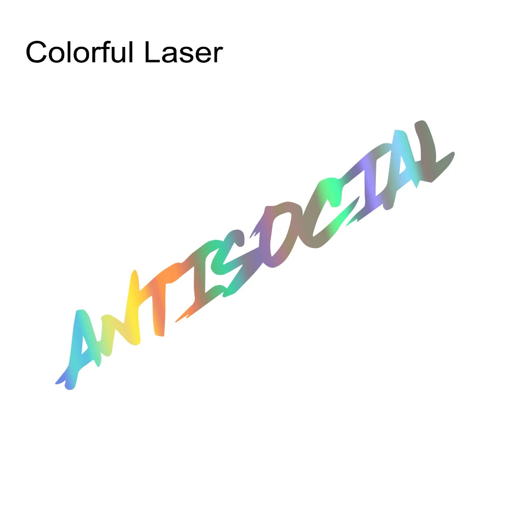 Pegatina Antisocial – Estilo Creativo para Parabrisas o Carrocería (Vinilo Universal)