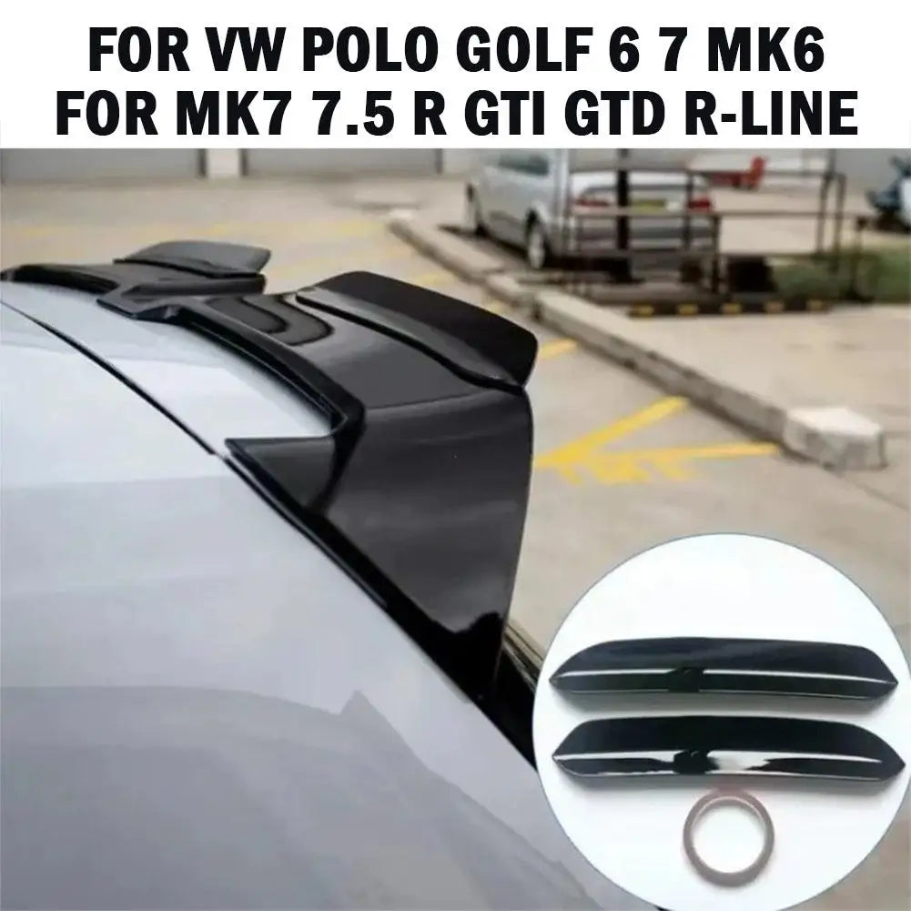Juego de 2 extensiones tipo flap para alerón trasero compatibles con VW Golf 6 7 For 6 7 7.5 R GTD/I R-LINE